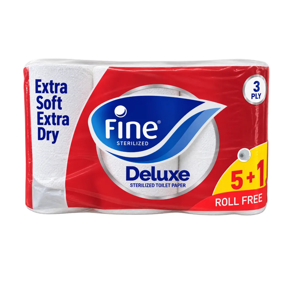 Fine Delux Toilet Paper 140x3 plies (Bale of 6x6) 5+1 Roll Lumina