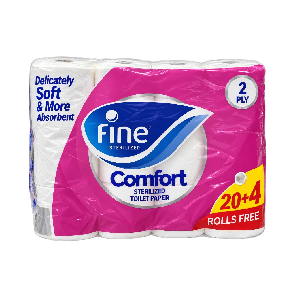 Fine Comfort Toilet Tissue 107x2 Plies (Bale of 24x4) 20+4 rolls