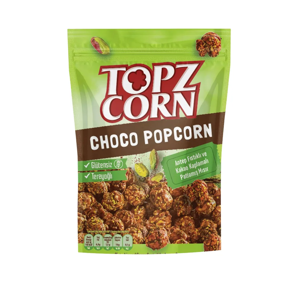[4198] TOPZCORN Pistachio & Cocoa Coated Mushroom Popcorn 80g