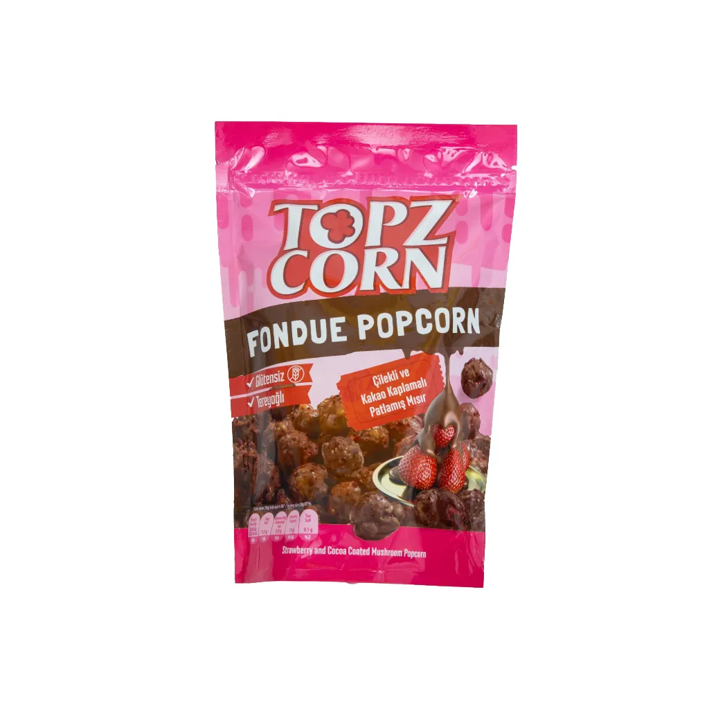 [4199] TOPZCORN Strawberry & Cocoa Coated Mushroom Popcorn 80g