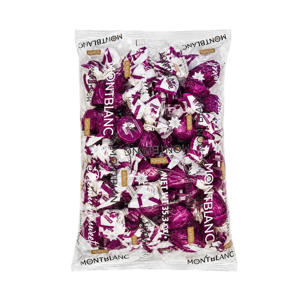 [4213] Roshen (3607) Mont Blanc Milk Chocolates wt Chopped Almonds 1kg