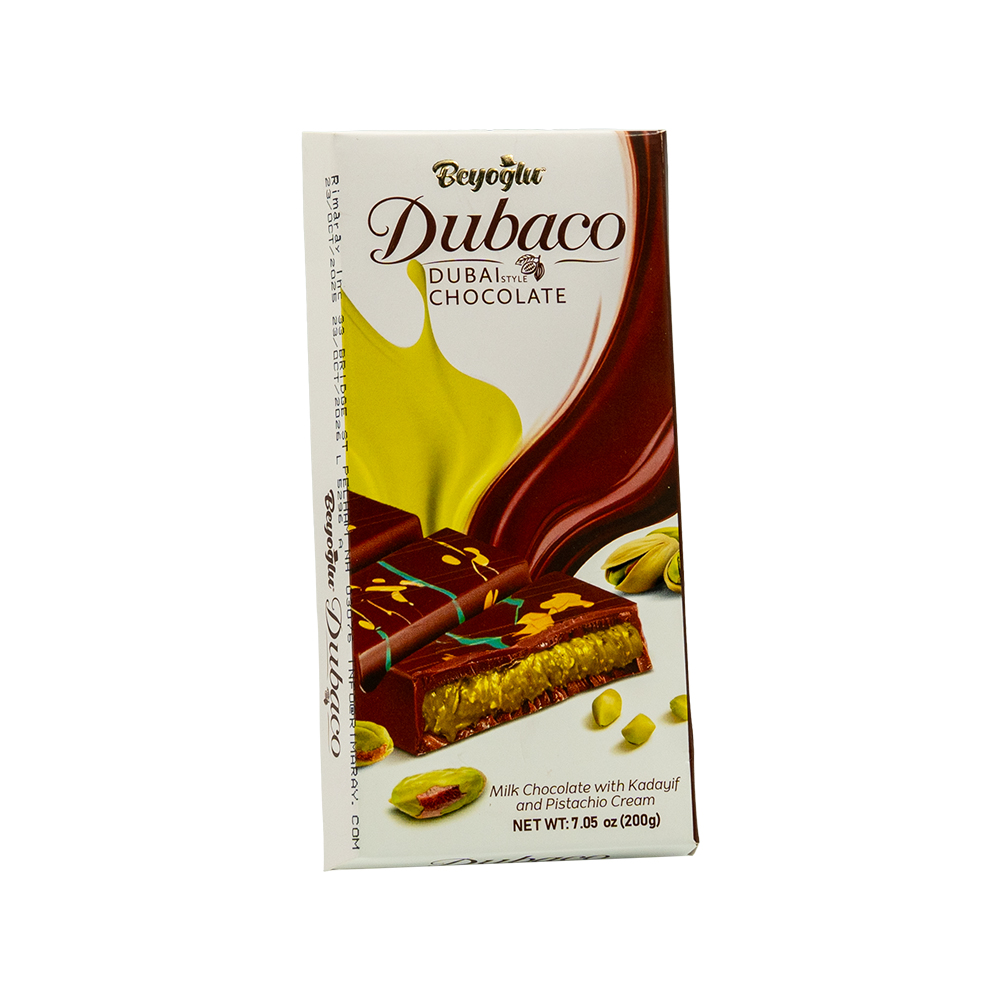 Beyoglu Milk Choc with Kadayif & Pistachio Cream 200gm