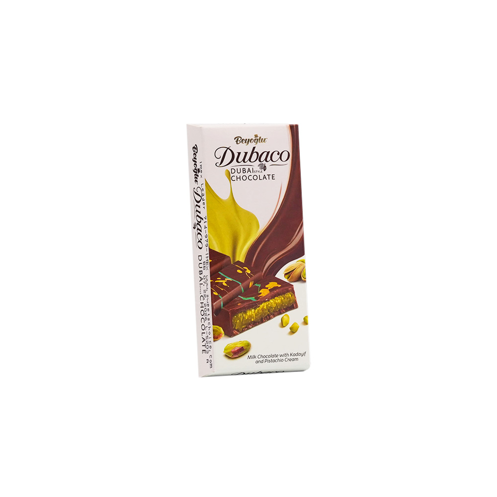 Beyoglu Milk Choc with Kadayif & Pistachio Cream 95gm