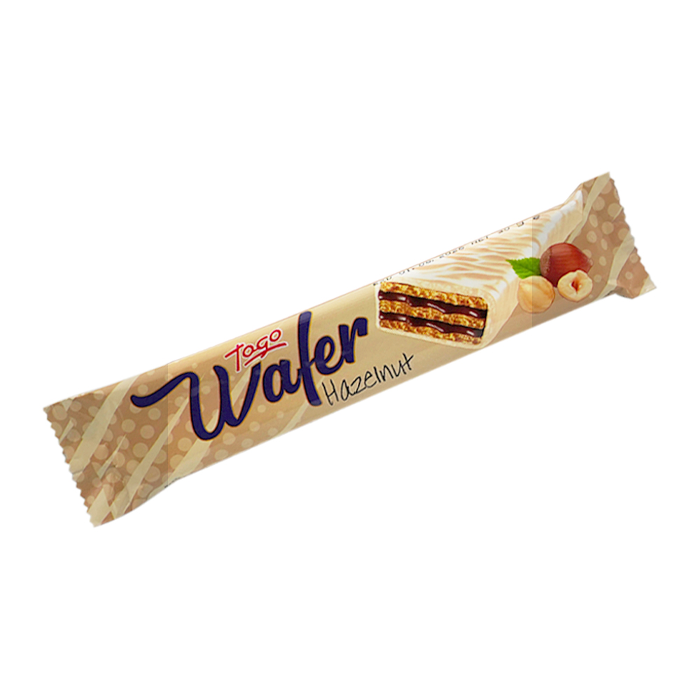 Togo White Coated Hazelnut Flav Creamy Wafer 30g