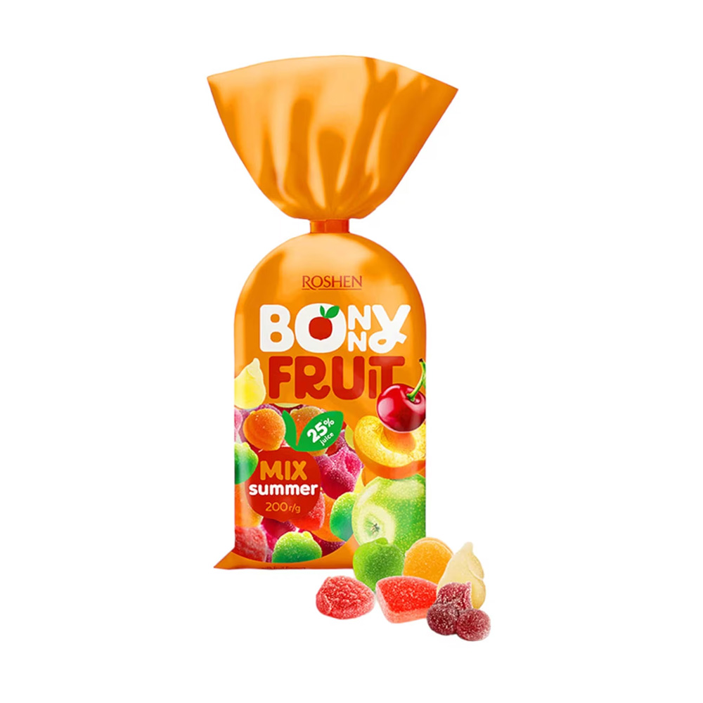 [3337]  Roshen(4230)Bonny Fruit Summer Mix Jelly Sweets 200g