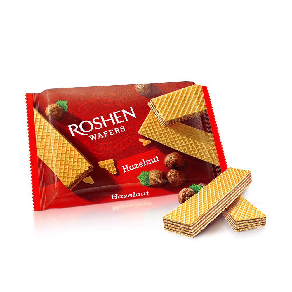 [3363] Roshen (1727) Wafers wt Hazelnut Filling 72g