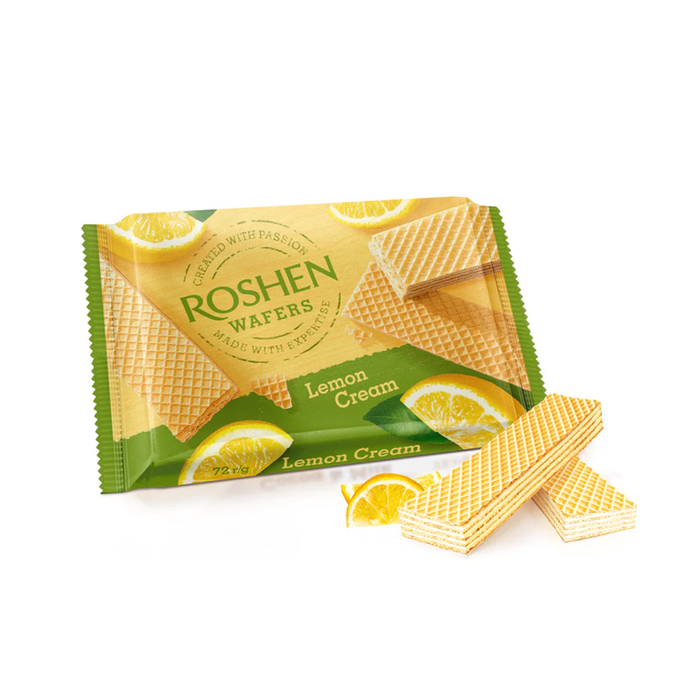 Roshen (2395) Wafers wt lemon Filling 72g