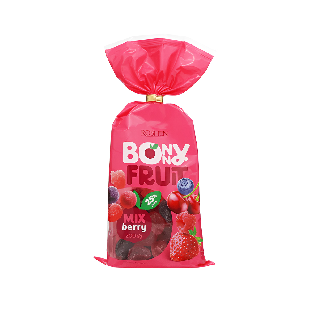  Roshen (4278) Bonny Fruit Berry Mix Flav Jelly Sweets 200g