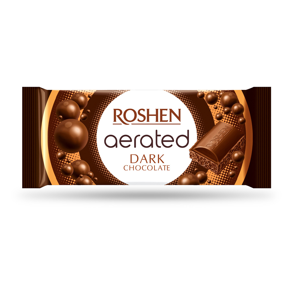 Roshen (6210) Extra Dark Aerated Chocolate 80g