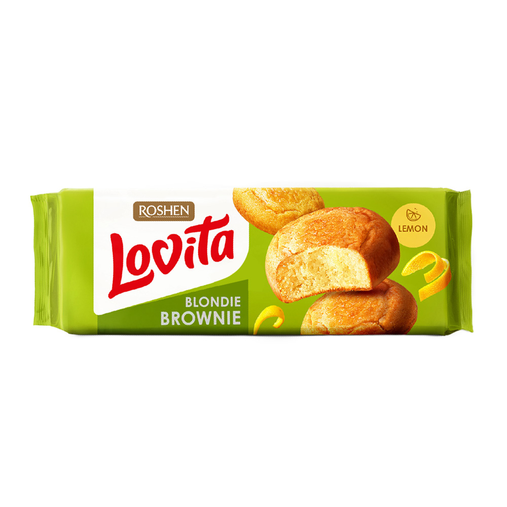 [3411] Roshen (6461) Blondie Brown Biscuits wt Lemon 152g