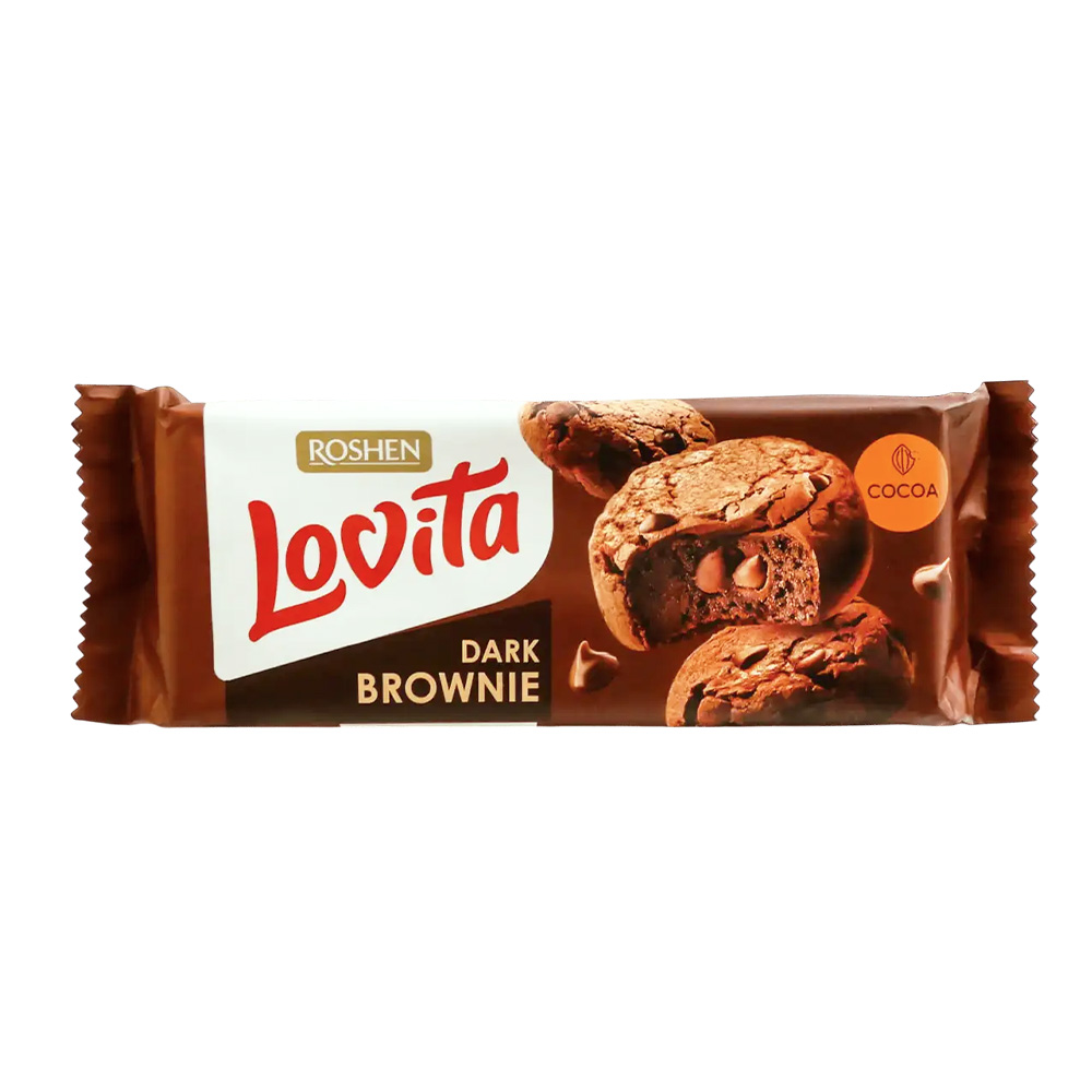[3412] Roshen (6454) Lovita Brownie Biscuits wt Cocoa 152g