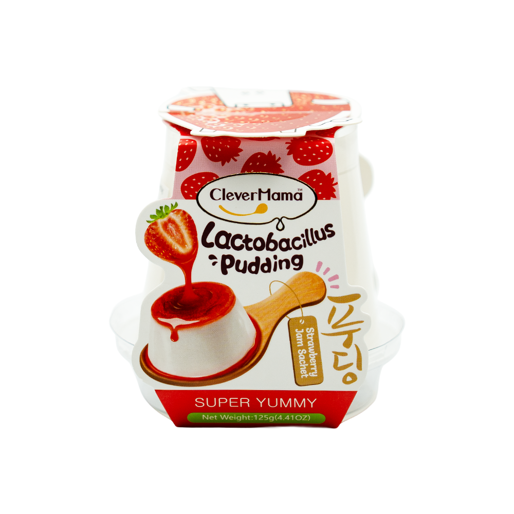 Clever Mama Lactobacillus Jelly Pudding wt Strbry Jam 125g