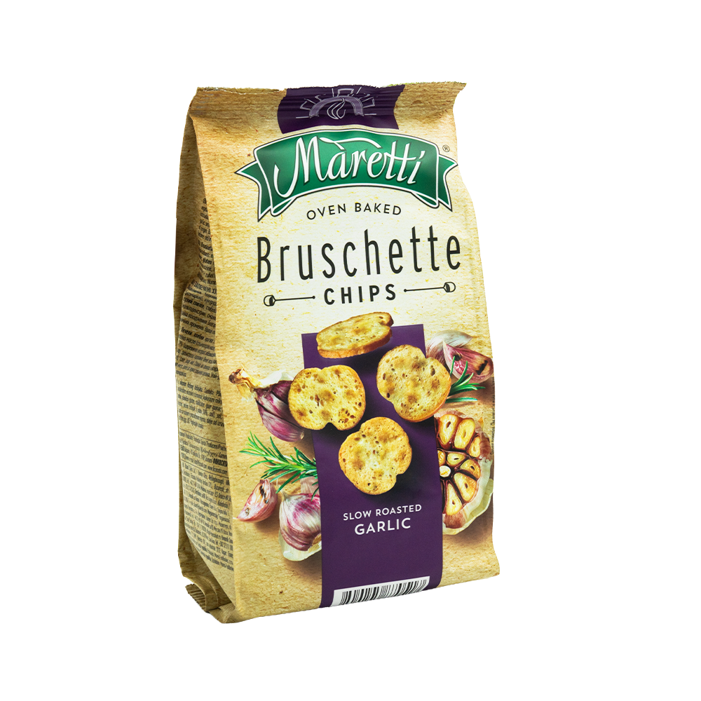 [3571] Maretti Bruschette Chips Garlic Flav 70gm