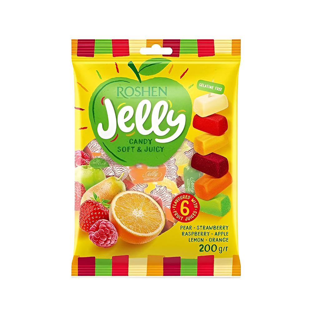 Roshen(3439) Jelly Mixed Fruit Flav Jelly Swts 200g