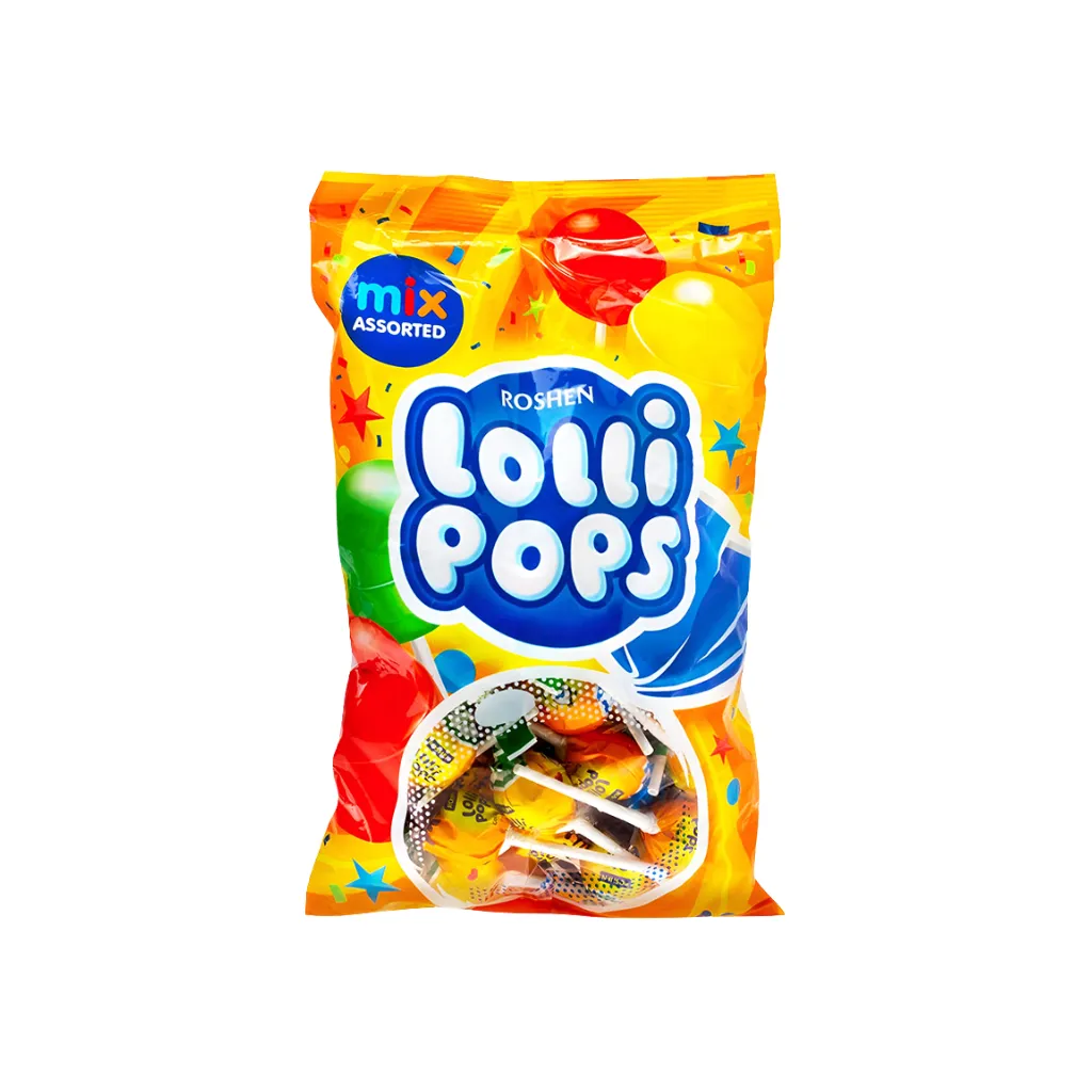 [3614] Roshen(0750) Lollipops Hard Candies wt Yoghurt Flav 920g