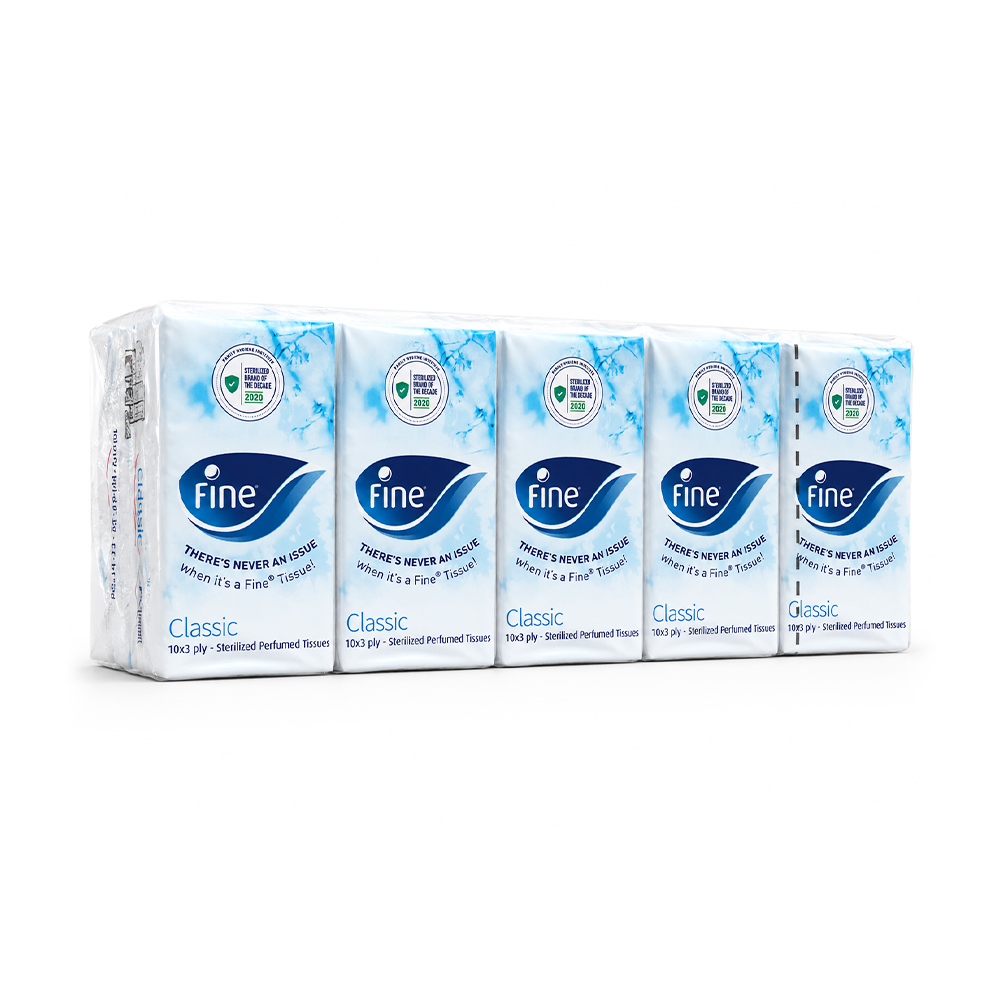 Fine Pocket Tissue Blue Classic 10x3 Plies