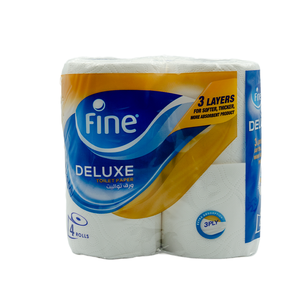 Fine Toilet Tissue Delux 140 Sheets 3 Plies (4 Rolls)