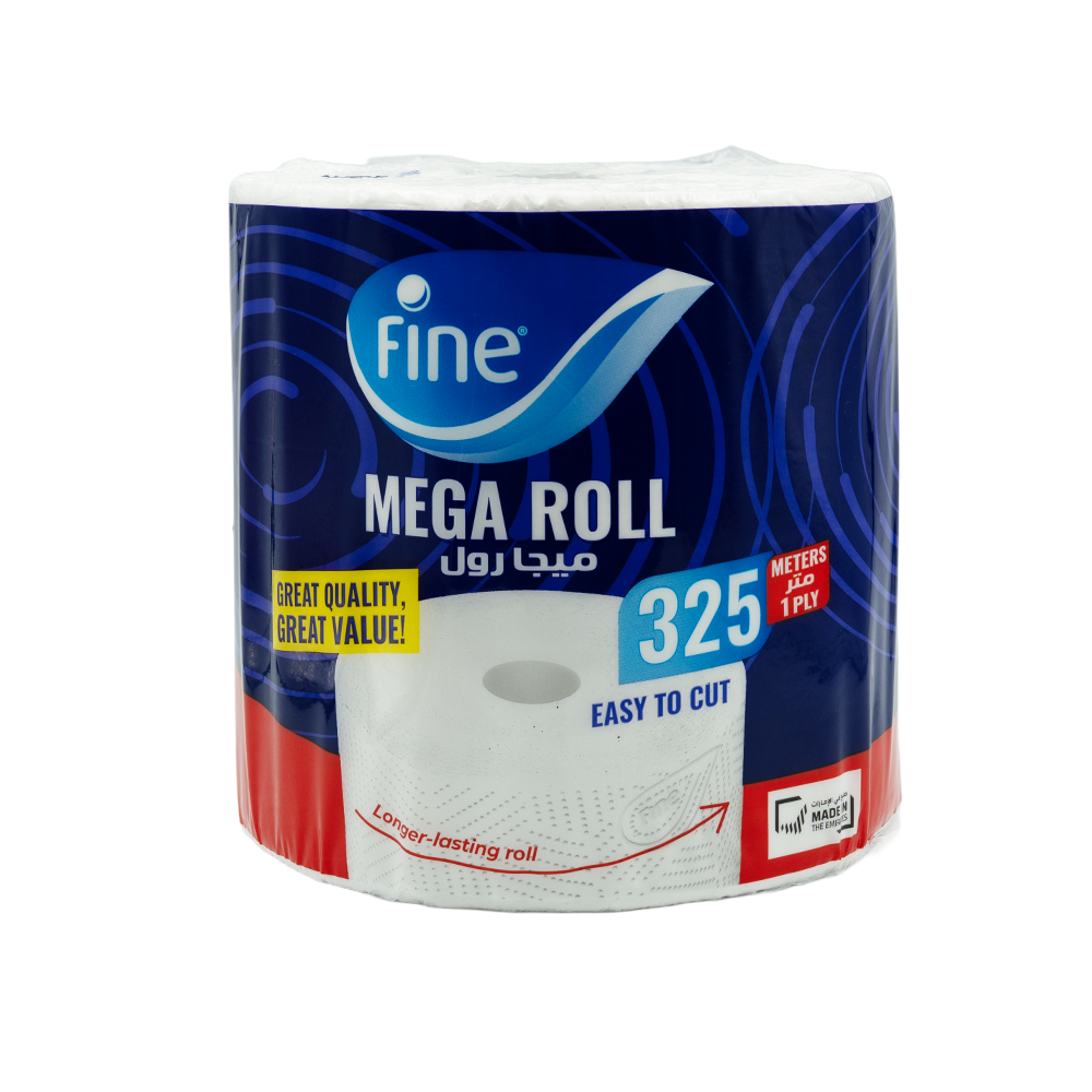[3671] Fine Tissue Hand Towel Centerfeed Mega Roll 1500X1 Ply