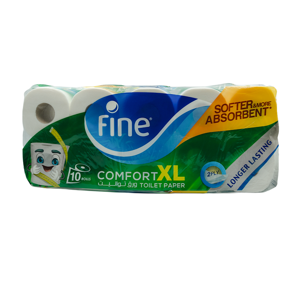 [3672] Fine Tissue Toilet Rolled Fine Comfort XL 250X2 Plies (10 Rolls)