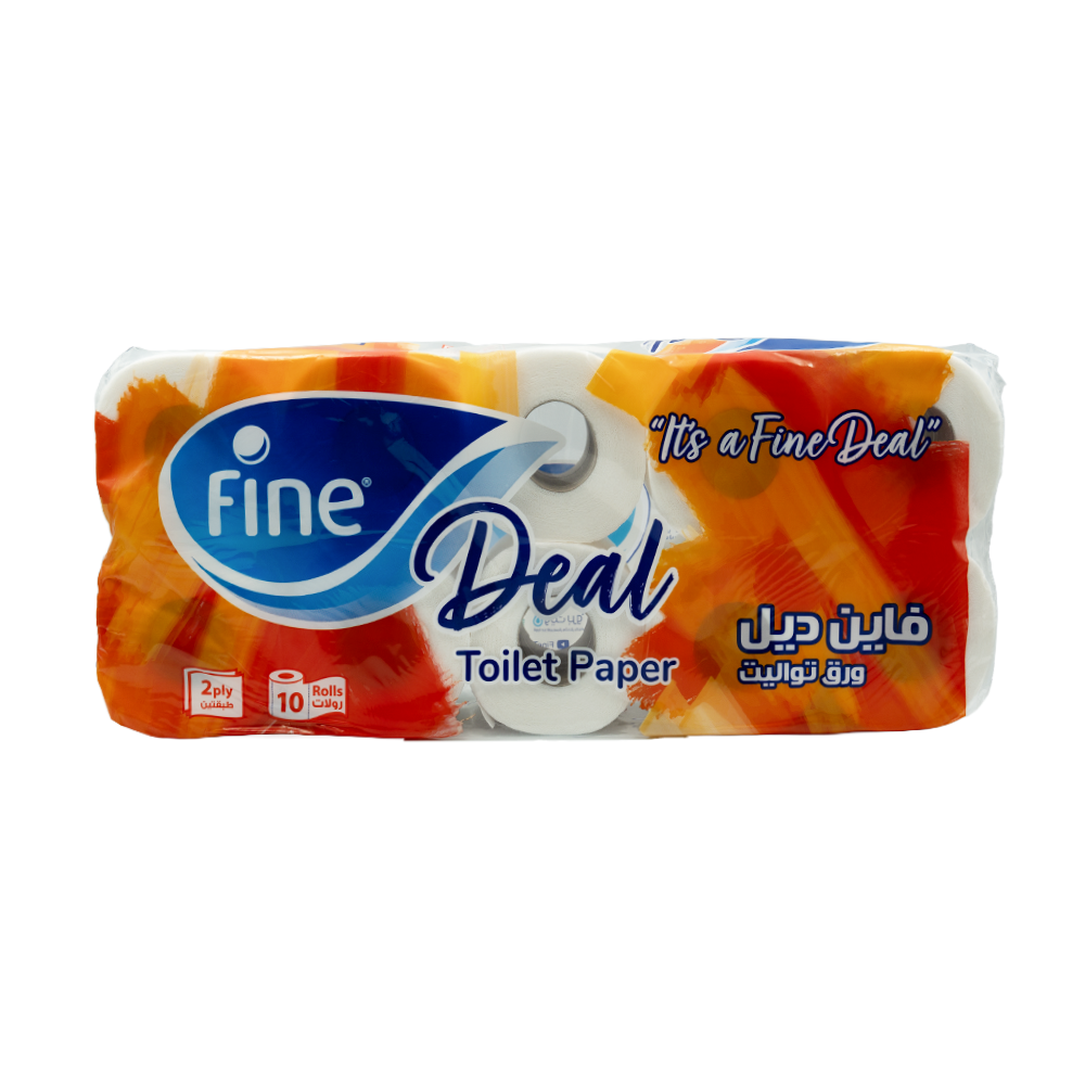 [3675] Fine Toilet Tissue Rolled Fine Deal 150 Sheets 2 Plies (10 Rolls)