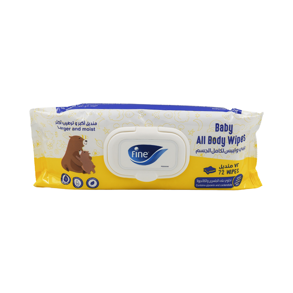 Fine Baby Wipes Fine Wiping 72 Sheets EP All Body