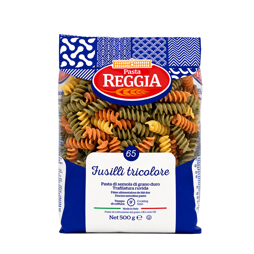 Reggia (40165) Fusilli Tricolore Pasta 500g