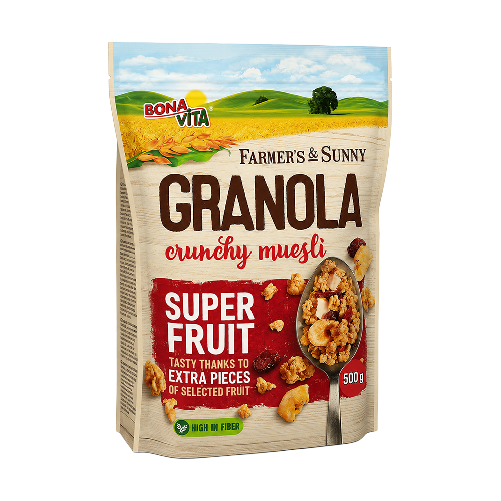 [3836] Bona Vita (5492) Granola Super Fruit Crunchy Muesli 500g