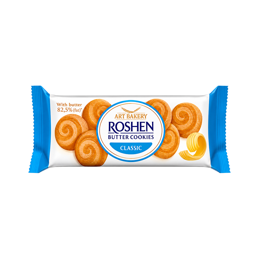 Roshen (8342) Butter Cookies Classic wt Butter 140g