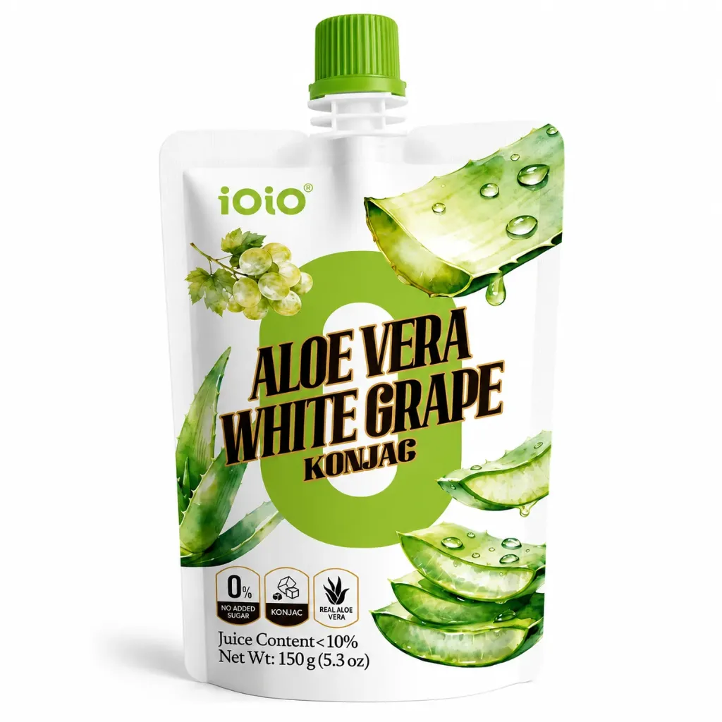 iOiO White Grape Aloe Vera Konjac Jelly 150g (0 Sugar)