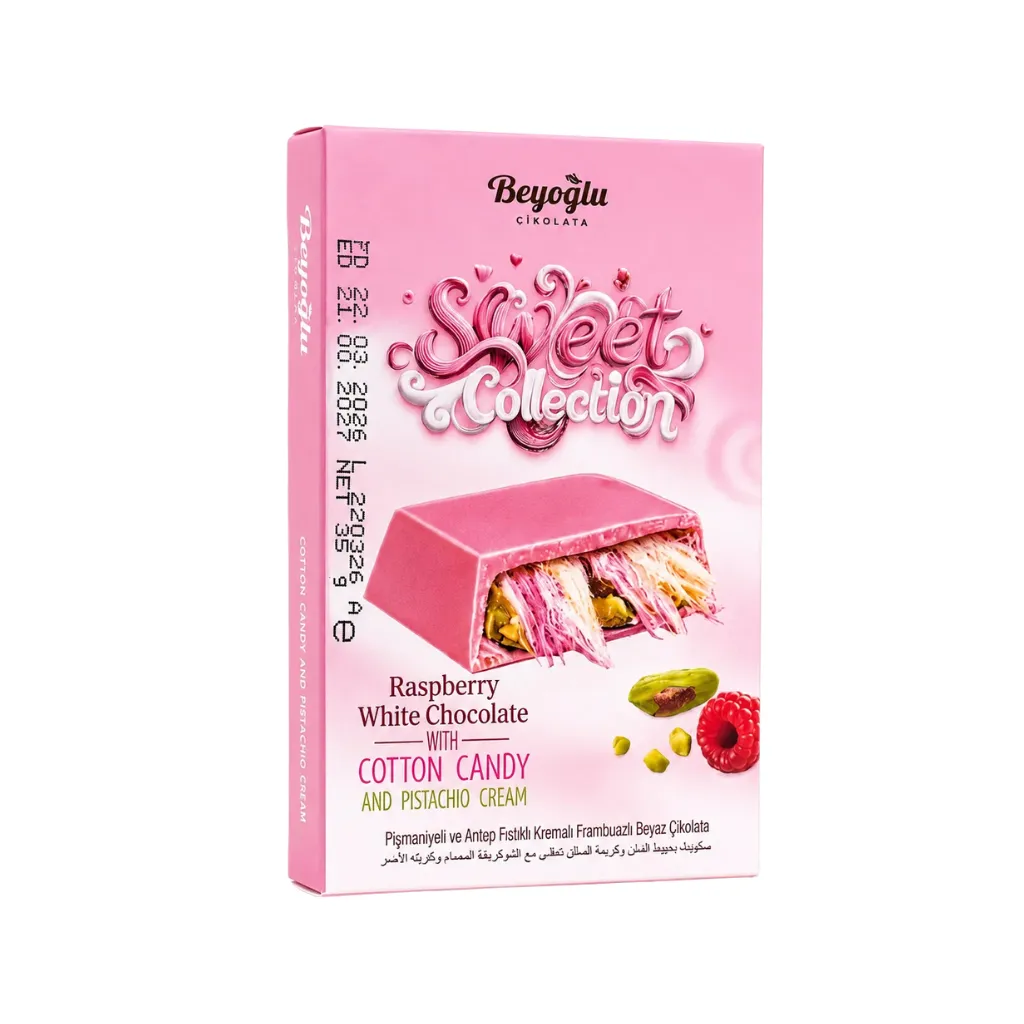 [3869] Beyoglu Sweet Collection Rasp Wht Cht wt Cttn Cndy & Pstch Crm 35g