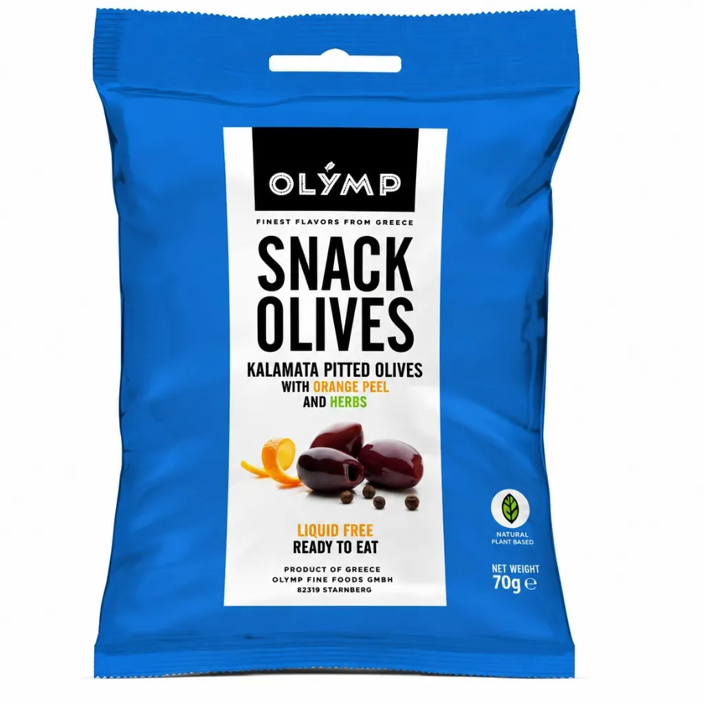 [3888] Olymp Kalamata Pitted Olives wth Orange Peel & Herbs 70g