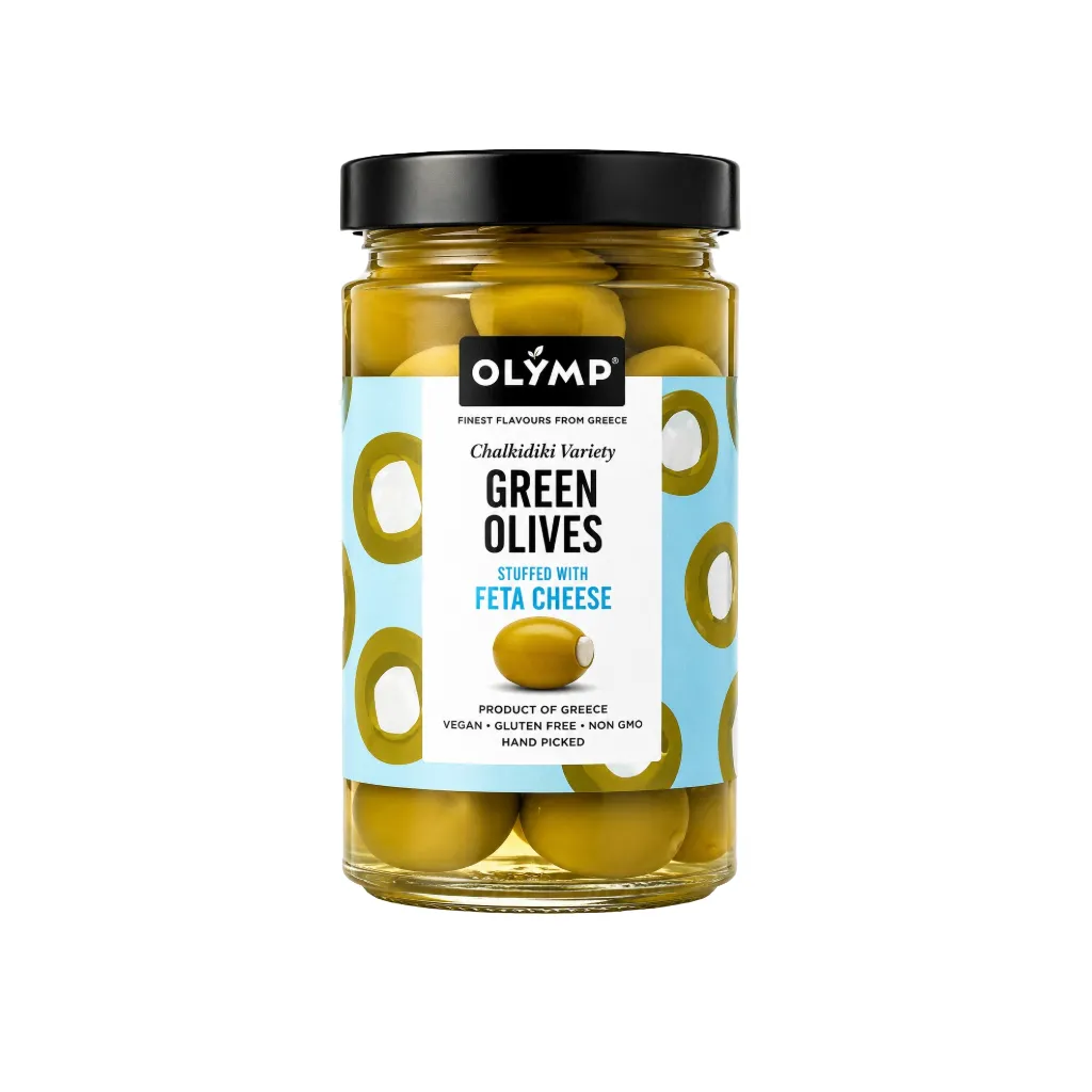 Olymp Green Olives Stuffed wth Feta Cheese 320g