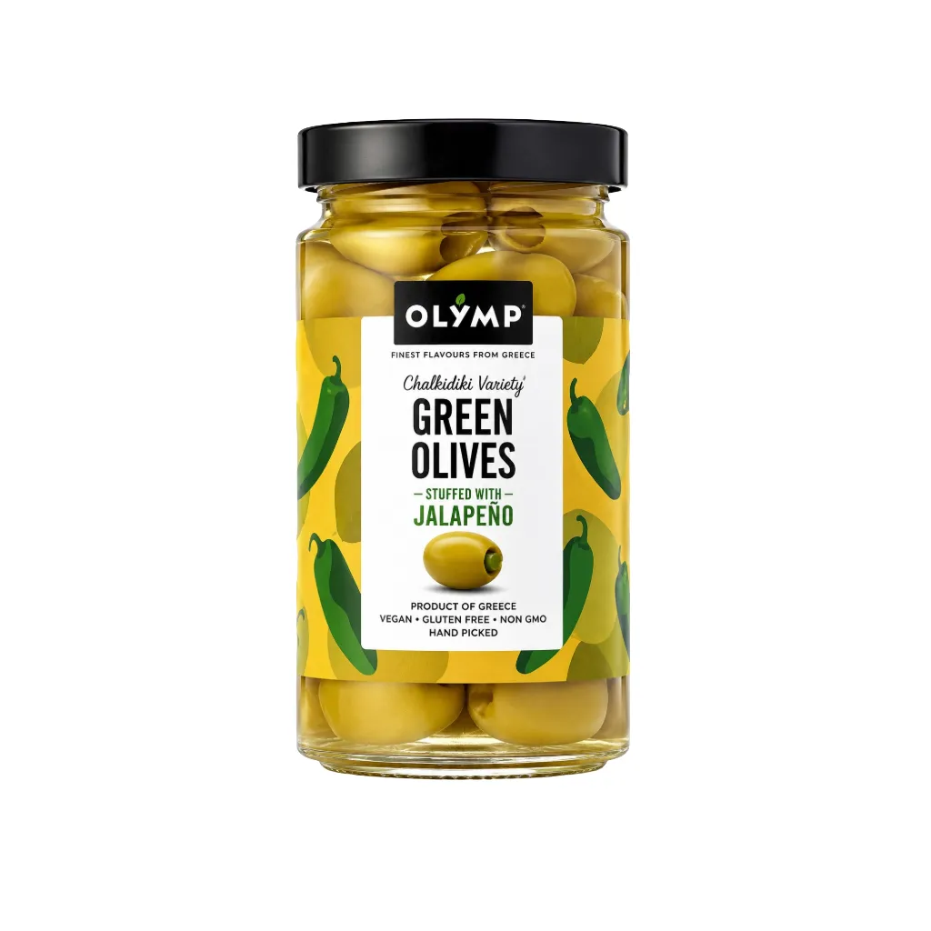 Olymp Green Olives stuffed wth Jalapeno 320g
