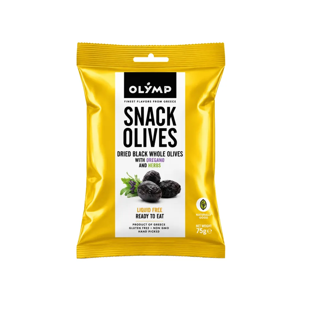 Olymp Dried Black Whole Olives wth Lavender & Herbs 70g