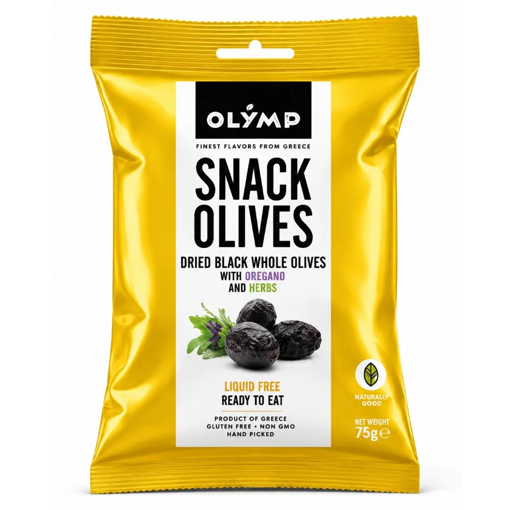 [3905] Olymp Dried Black Whole Olives wth Lavender & Herbs 70g
