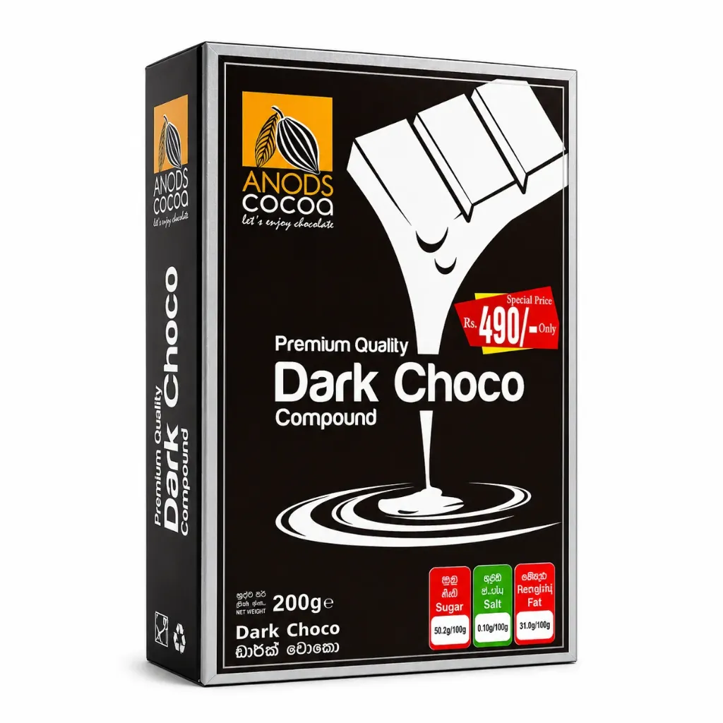 [3906] Anods Cocoa Dark Choco Compound 200g