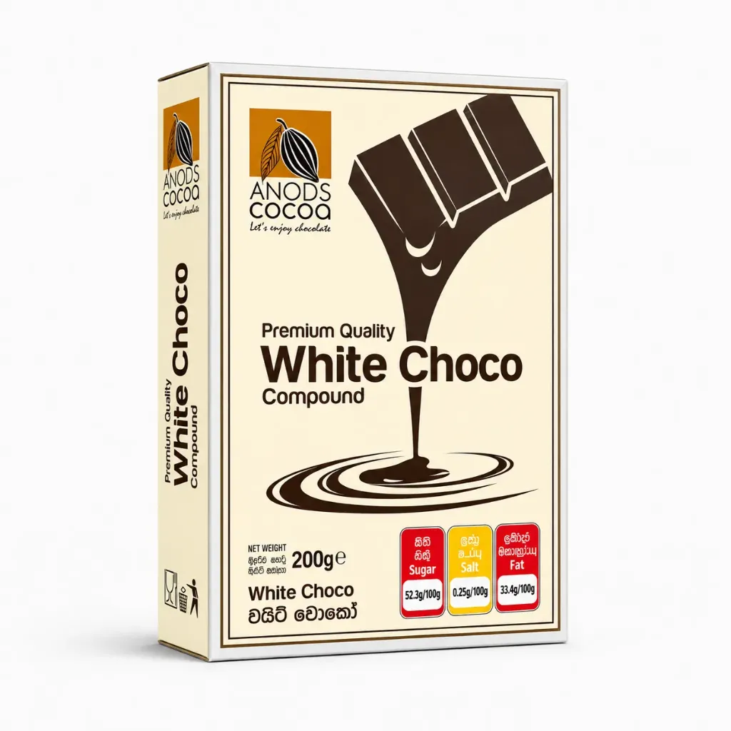[3908] Anods Cocoa White Choco Compound 200g