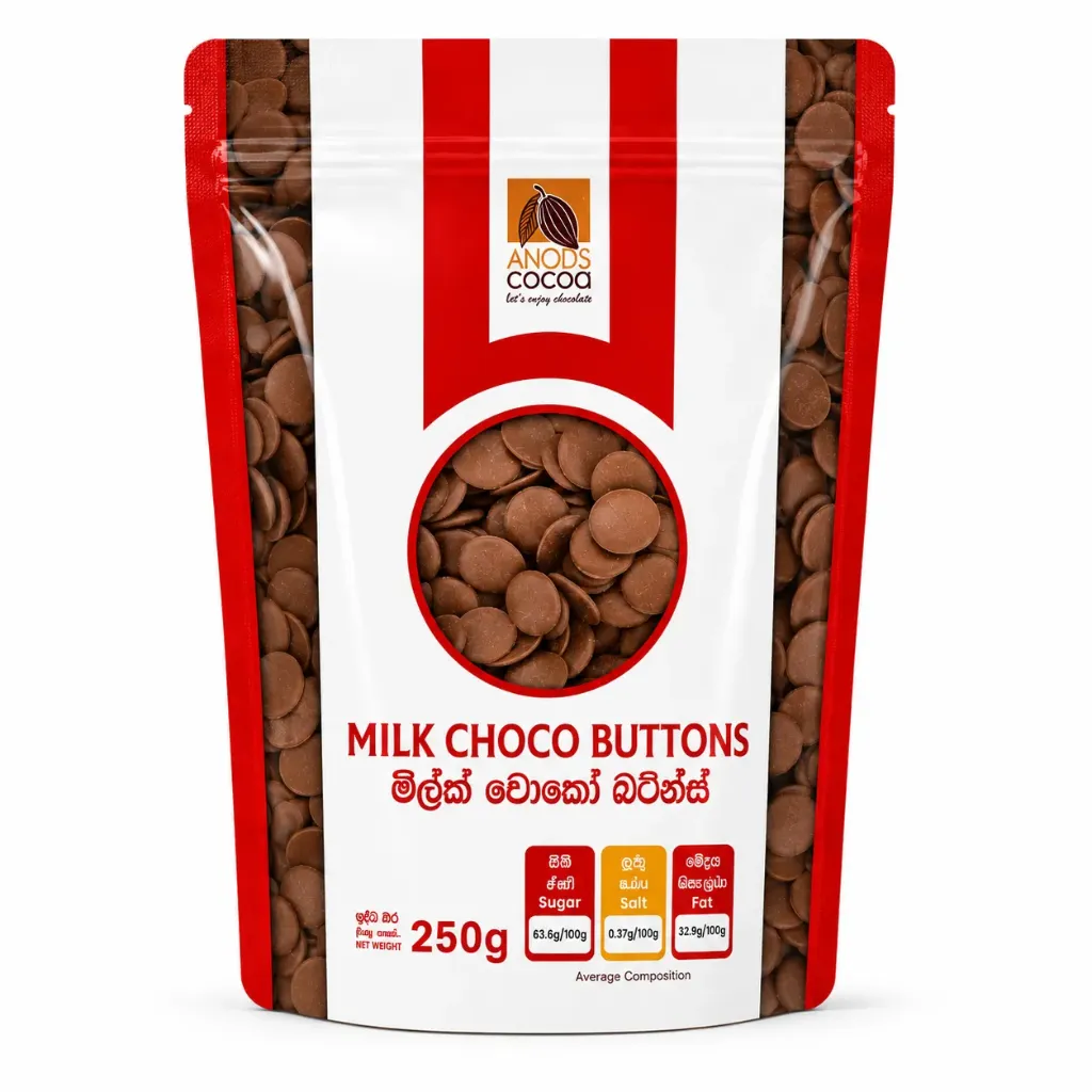 [3913] Anods Cocoa Milk Choco Buttons 250g