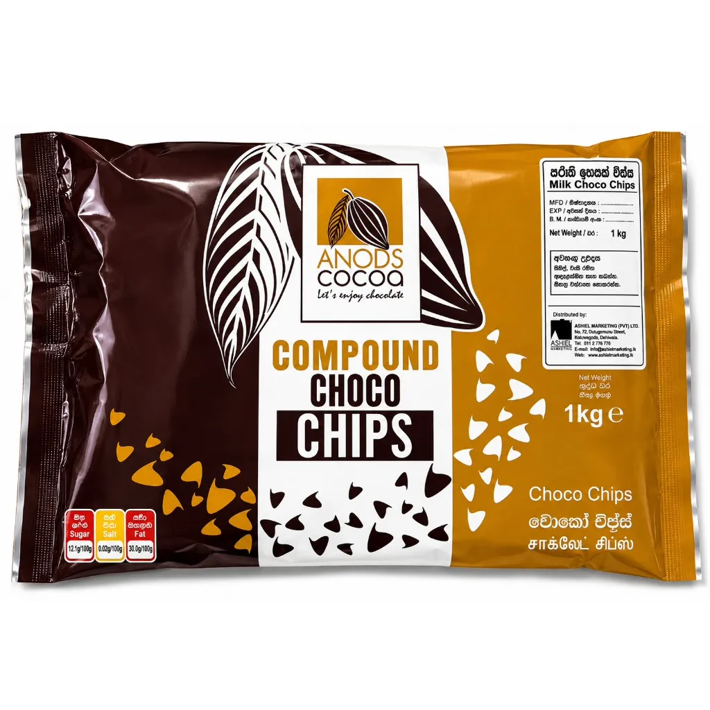 [3920] Anods Cocoa Compound Milk Choco Chips 1kg