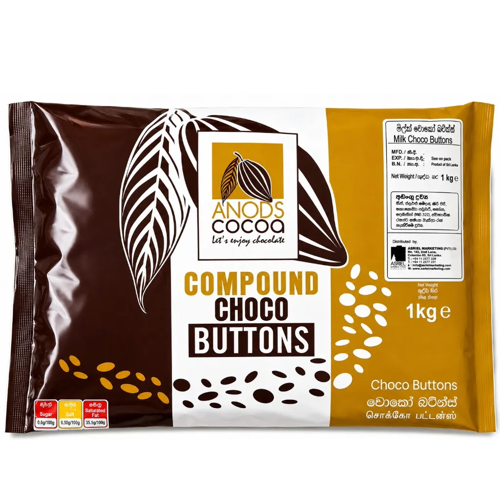 Anods Cocoa Compound Milk Choco Buttons 1kg