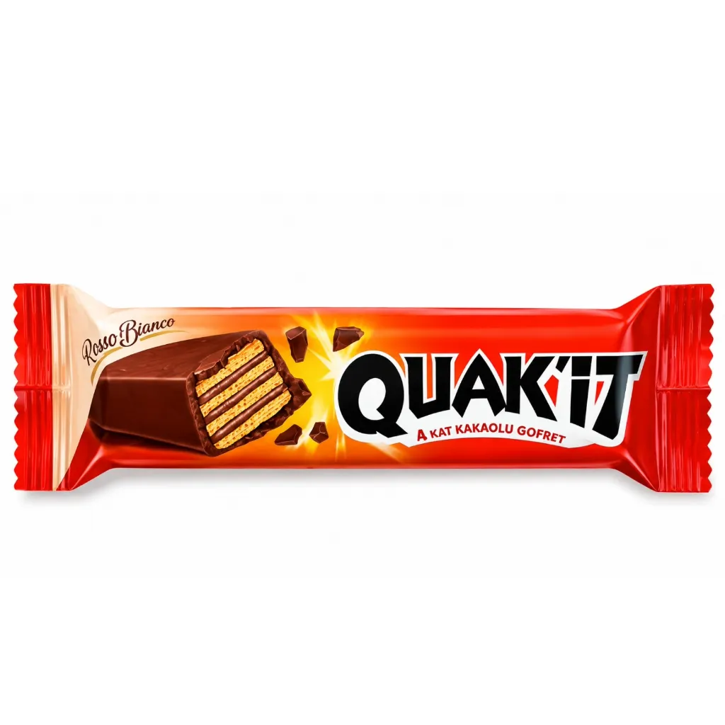 [3937] Rosso Bianco Quakit 4 layer Wafer wth Choclate 35g