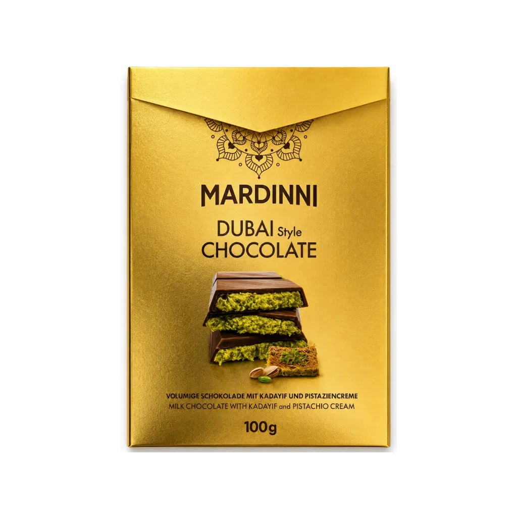 Mardinni Dubai Style Milk Chocolate wt Kadayif & Pistachio 100g